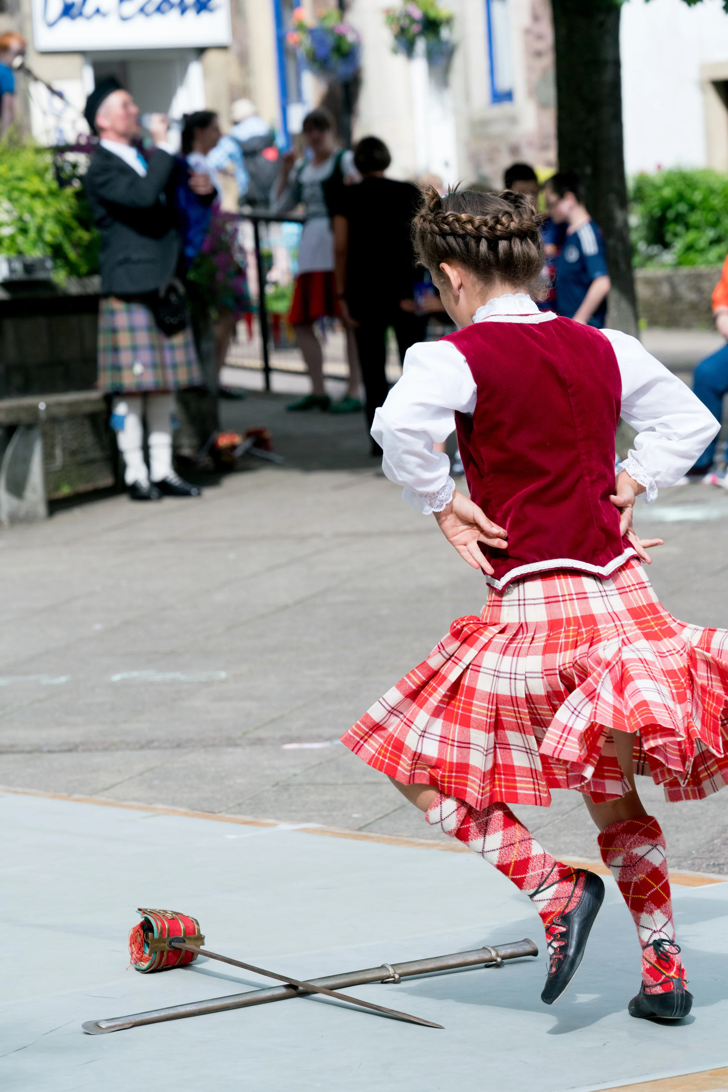 Dancing the Scottish sword dance