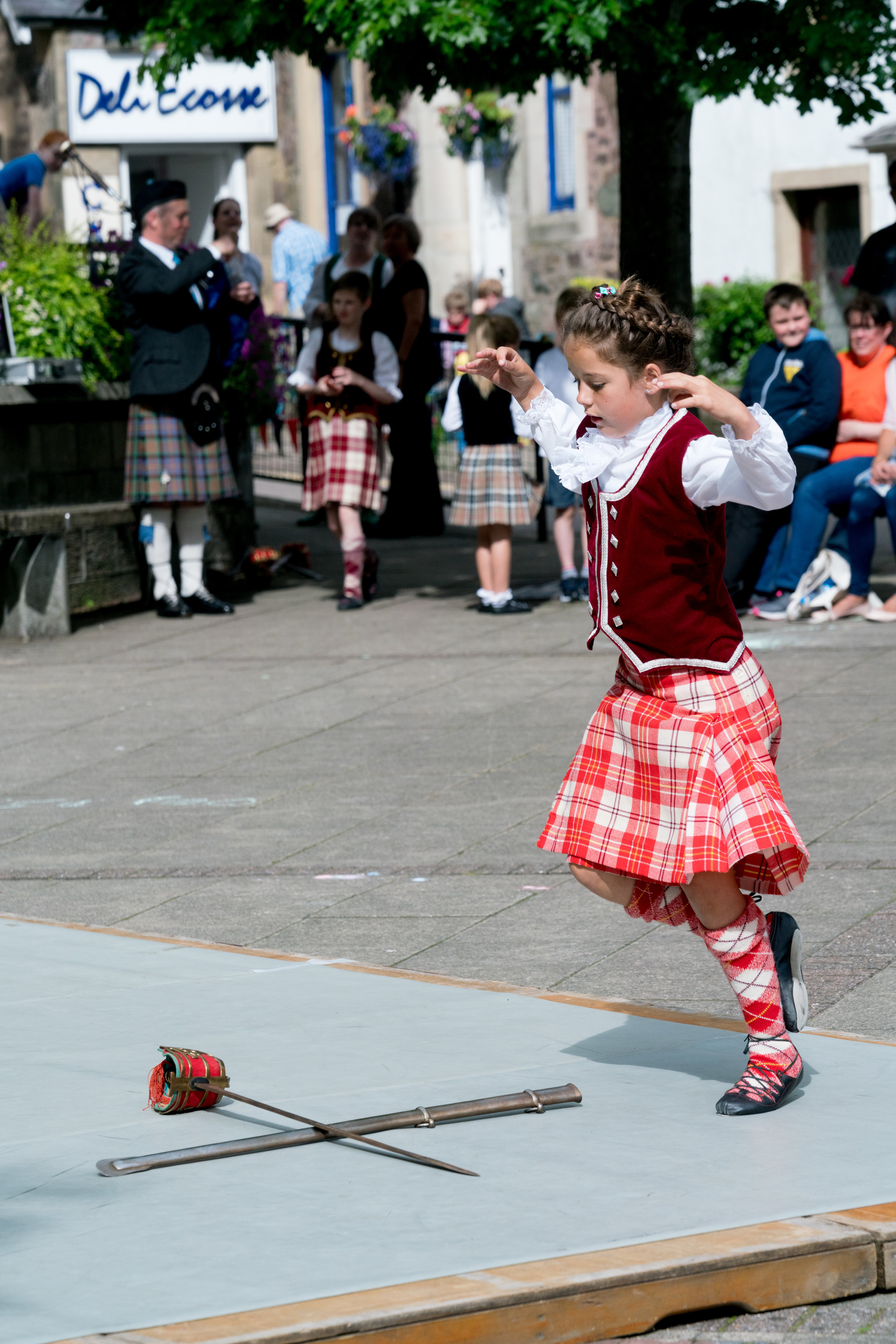 Dancing the Scottish sword dance