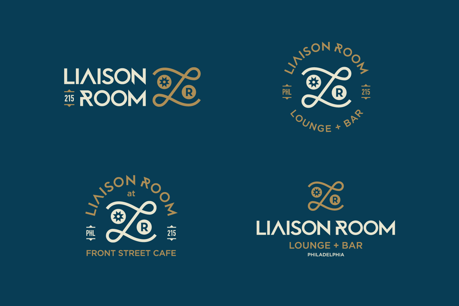 Liaison Room visual identity logo lockups