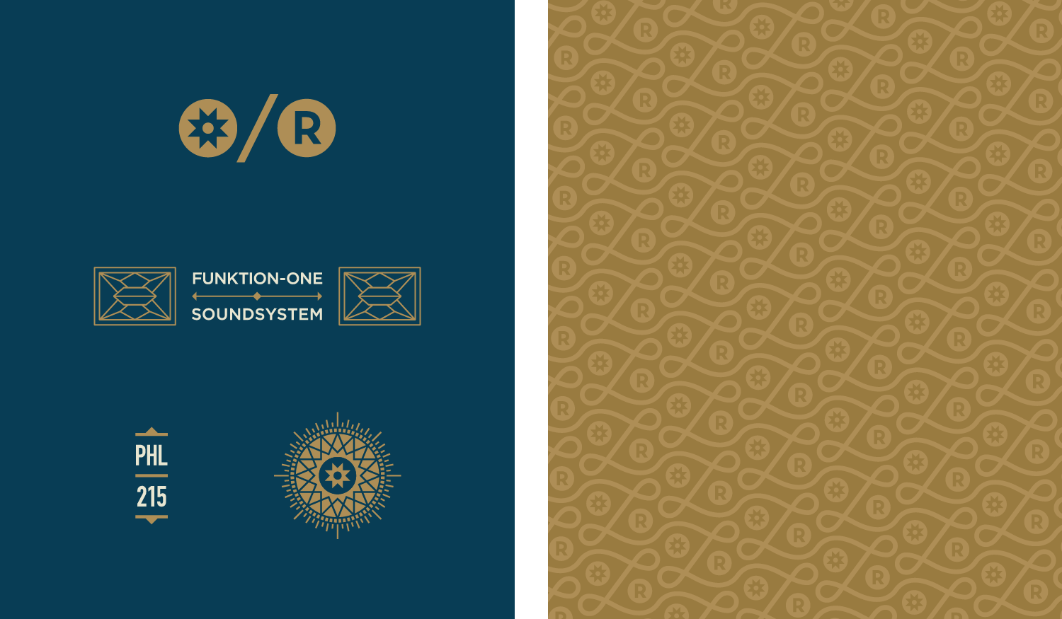 Liaison Room visual identity supporting graphics and pattern design