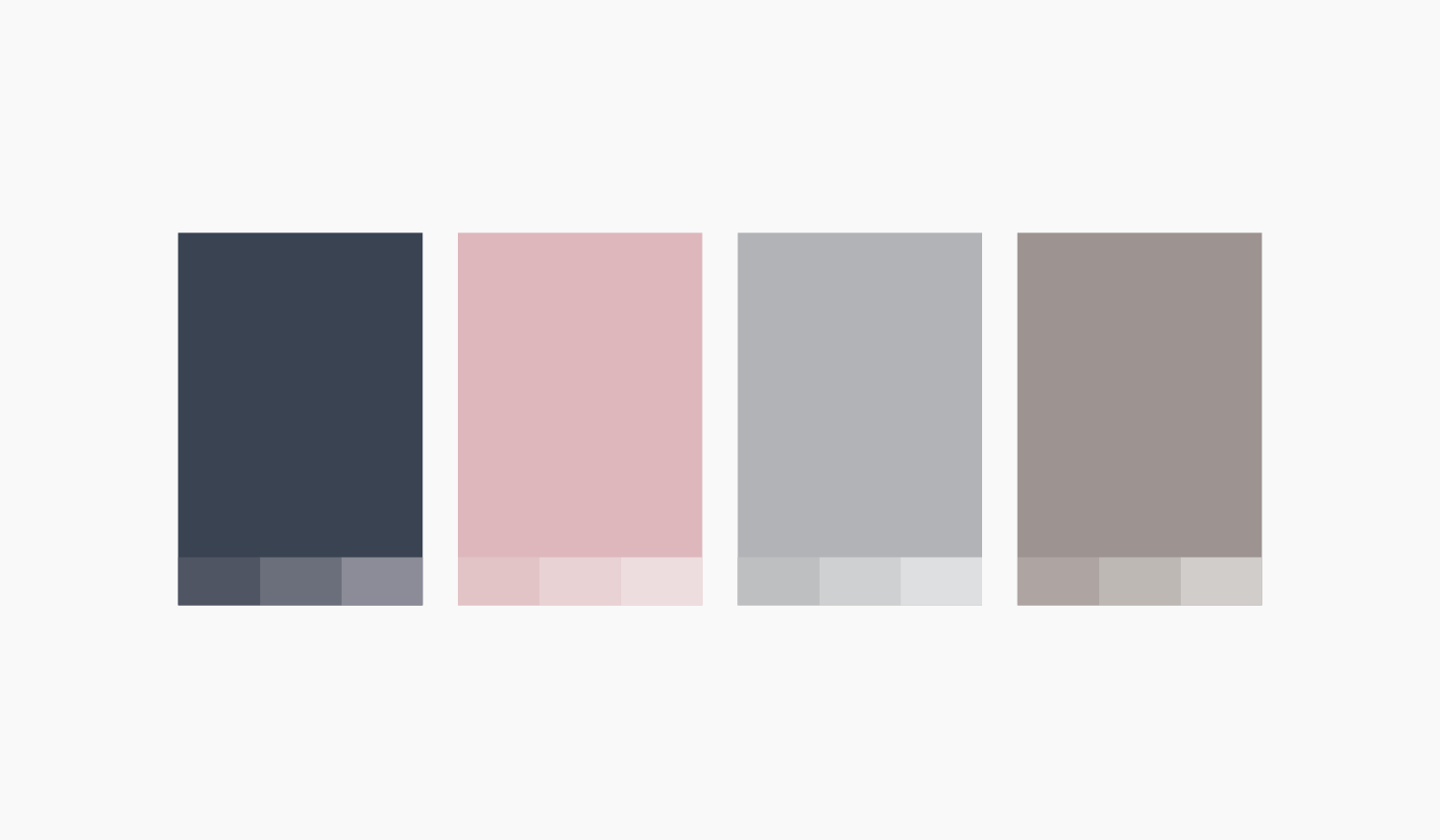 Mama Flowers visual identity color palette