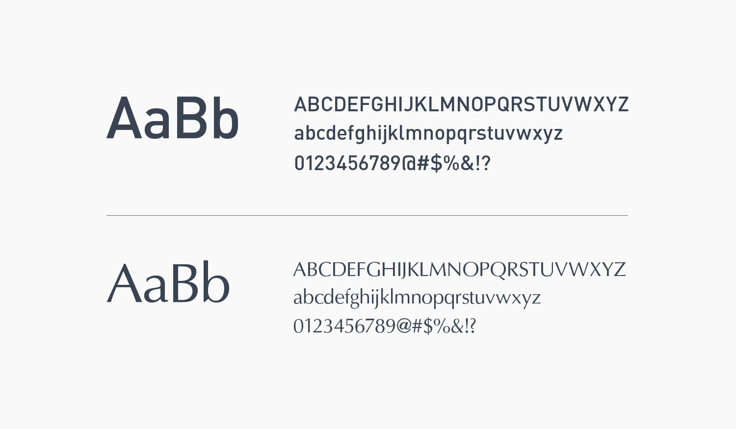 Mama Flowers visual identity typefaces