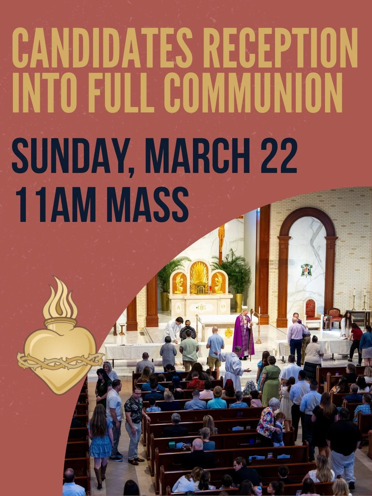 Please pray for our 26 candidates who will be received into Full Communion with the Catholic Church. These are individuals who were baptized into the Christian faith previously and will now receive their First Holy Communion and Confirmation this wee