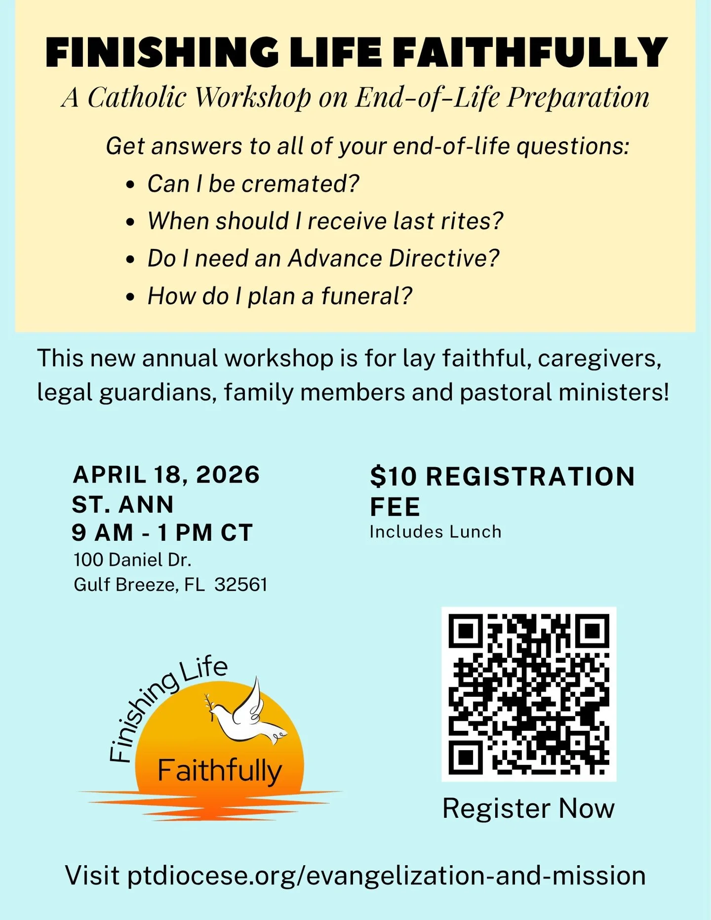 For more information, go to: https://ptdiocese.org/evangelization-and-mission