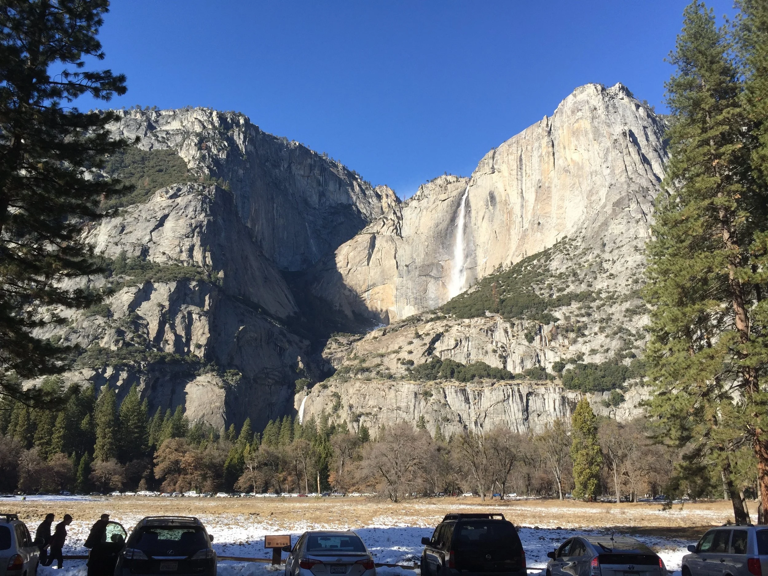 Yosemite Waterfall in Yosemite Valley just days before the storm.