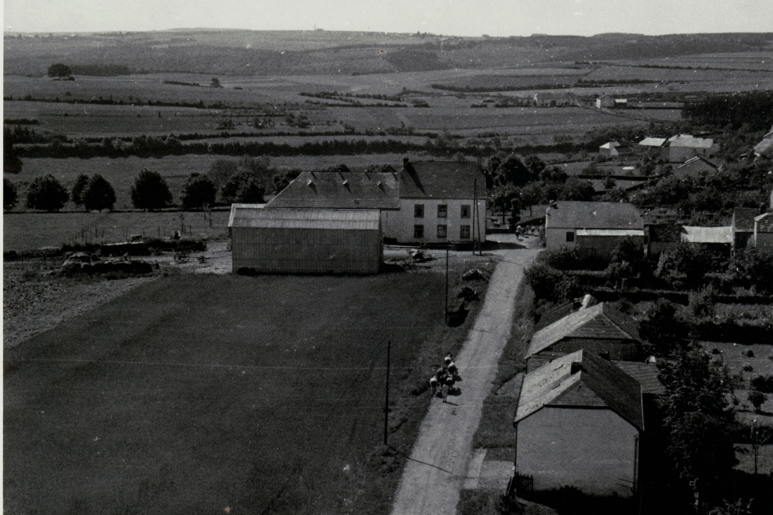 View south from water tower of Op dem Knupp (street); pre-WWII