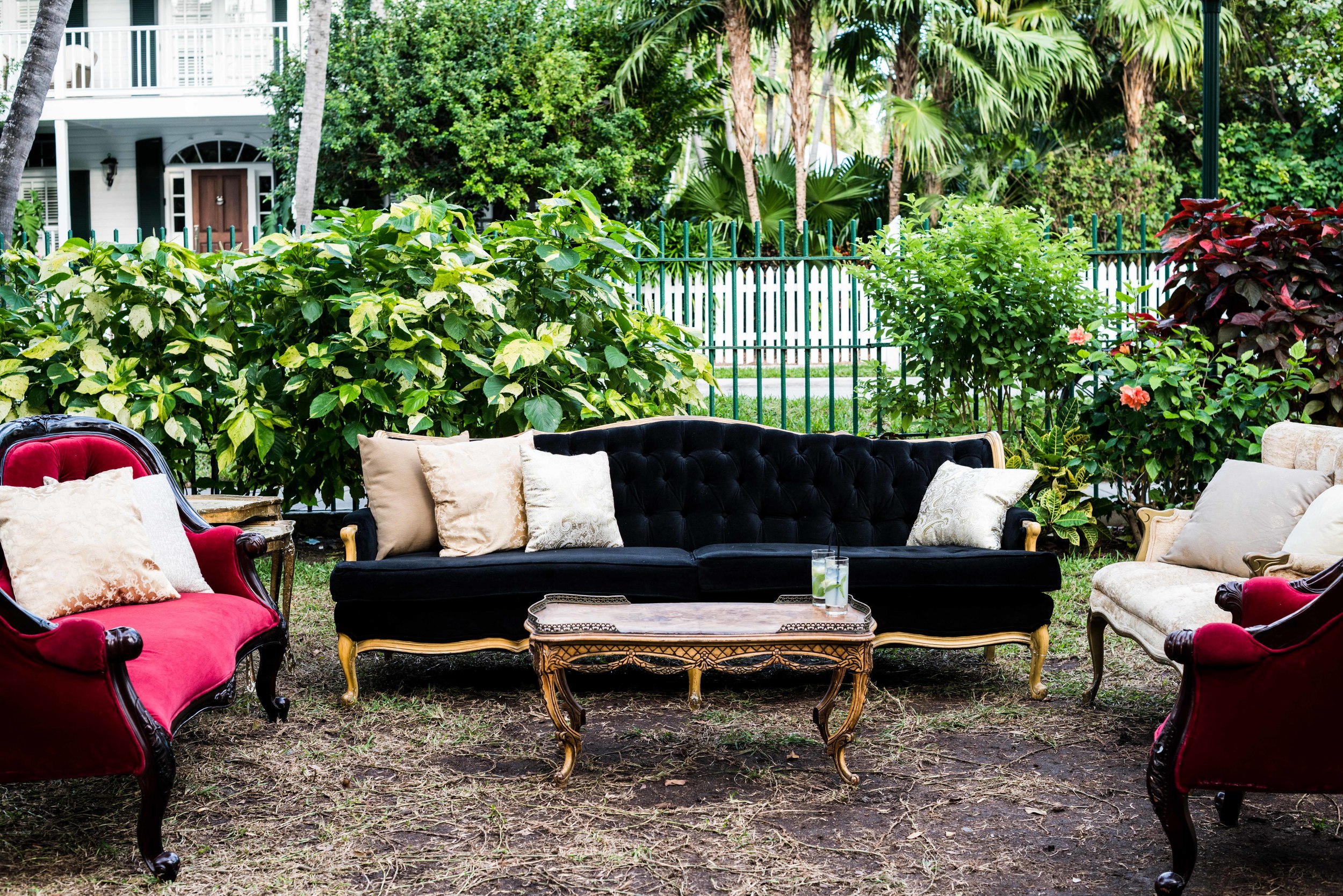 Furniture provided by Unearth Vintage in Miami