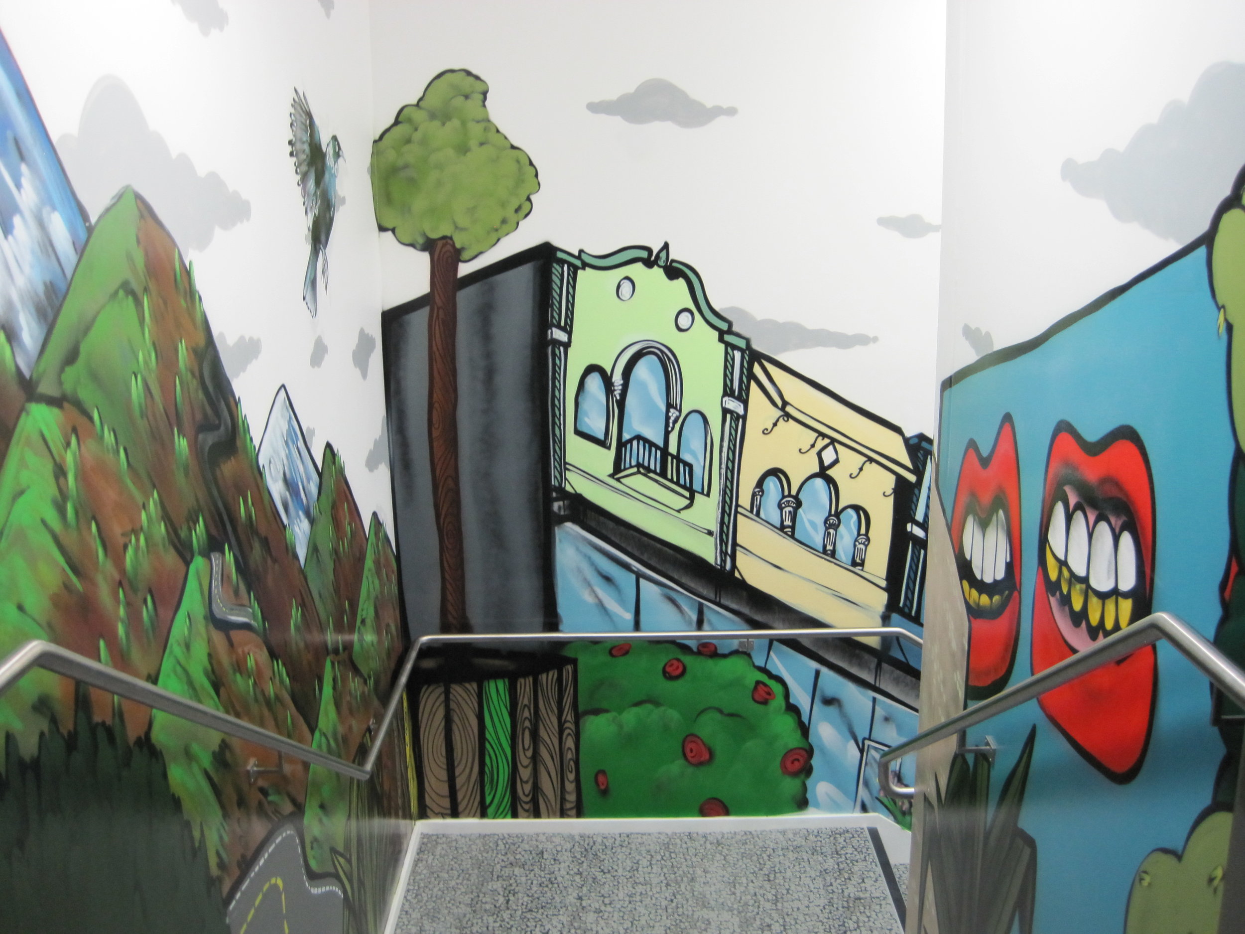 Jucy Snooze Stairwell Graphic