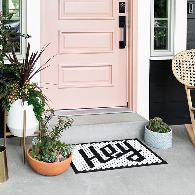 We are OBSESSED with the Tile Mat from @letterfolk 
It&rsquo;s a customizable doormat with removable hexagon tiles that allow for endless designs and personalization. It&rsquo;s beautiful, fun, functional, and a brand new way to introduce timeless ti