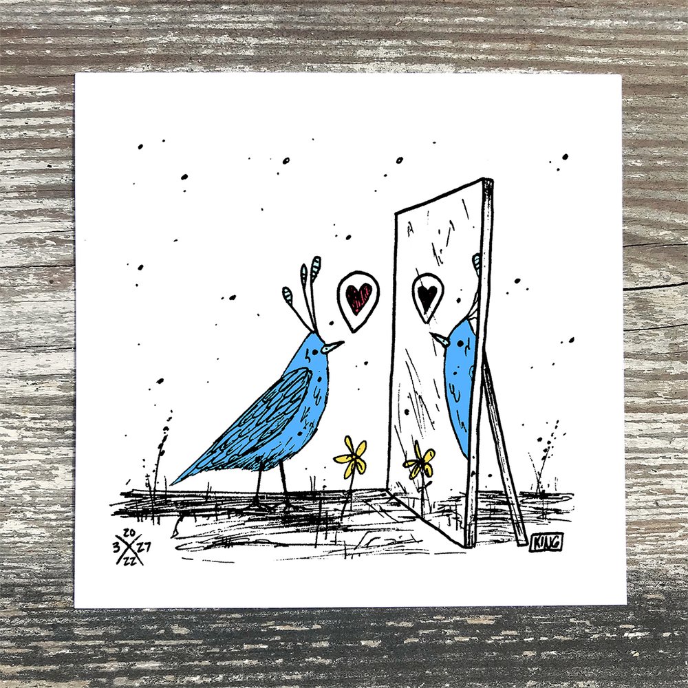 Blue Self Love Print — CASEY KING ART