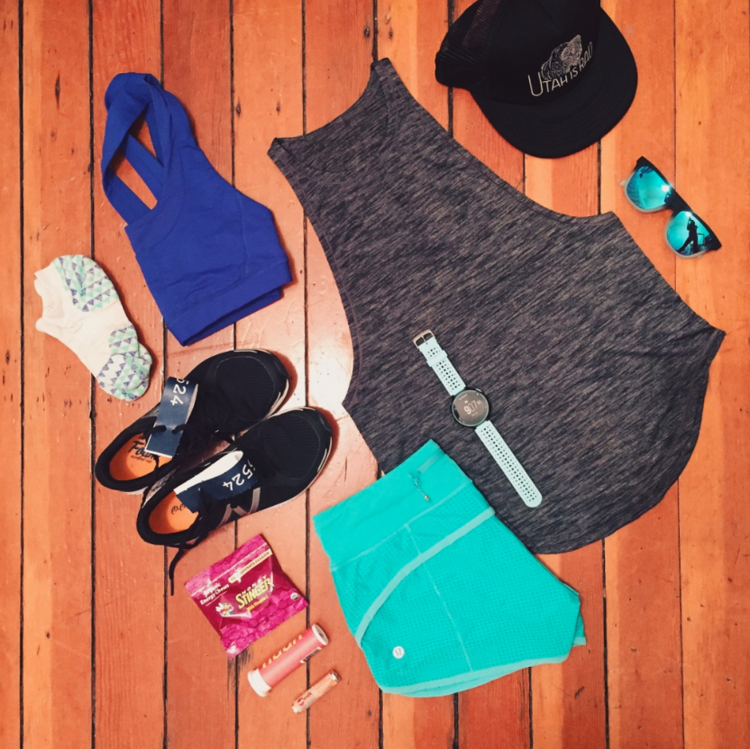 It's a tradition to lay out my race day gear the night before each race. I didn't end up wearing my hat though.