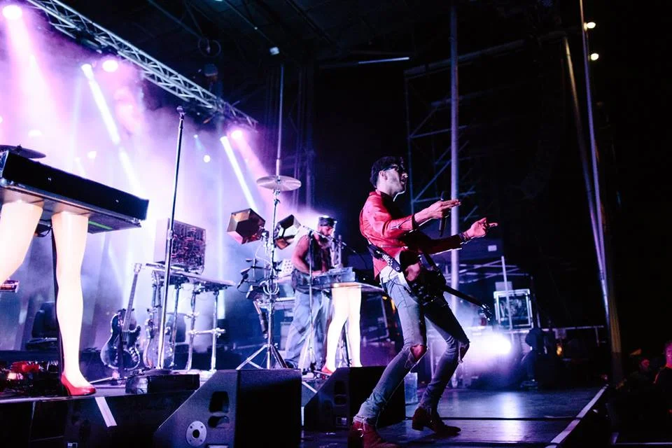 Chromeo performing at the Sunset Festival. Photo: lululemon
