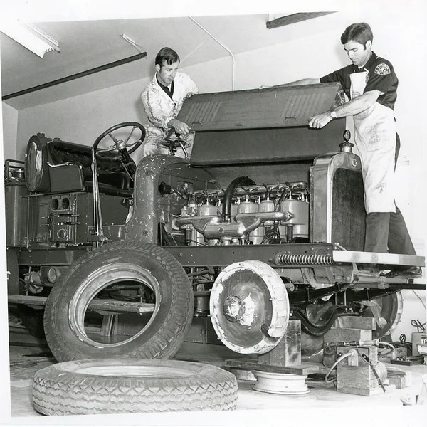 Left - Tom Barnes - Right -Murray Ralls - restoring old #2