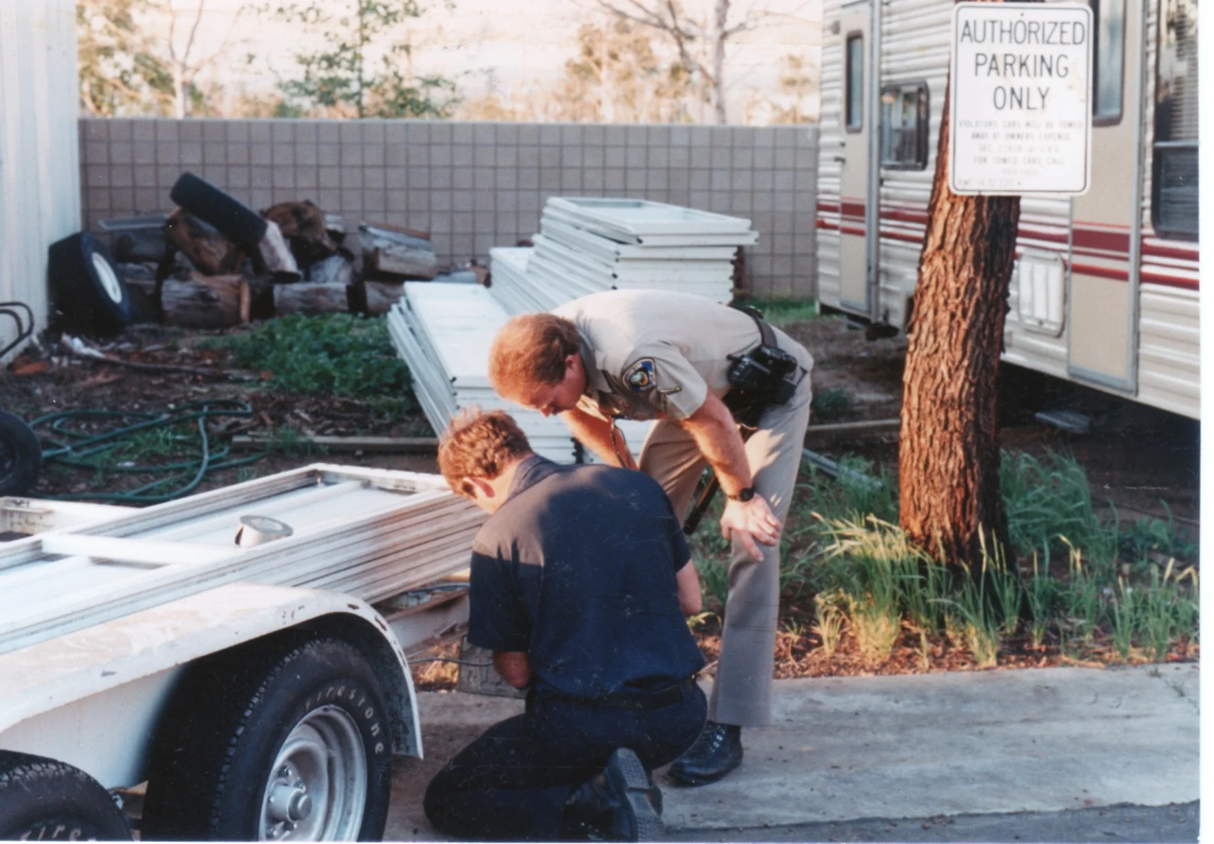 1987 -Bob Buys with Jeff Korbett - policeman-before he became a Firefighter
