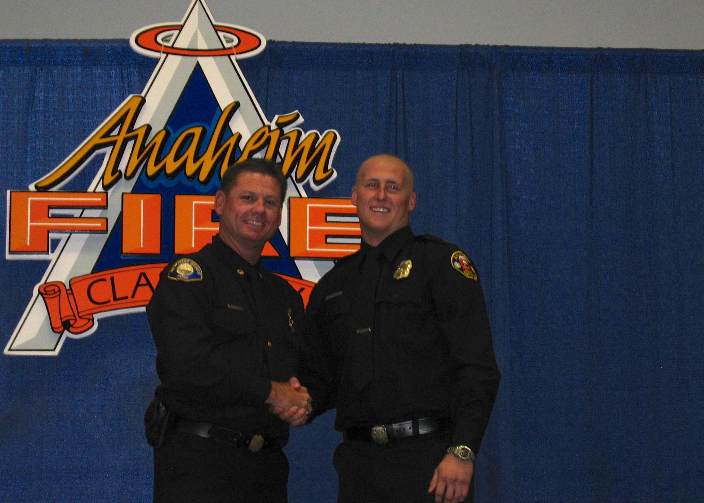Chief Tim Riley and son Grant Riley - Captain with Anaheim