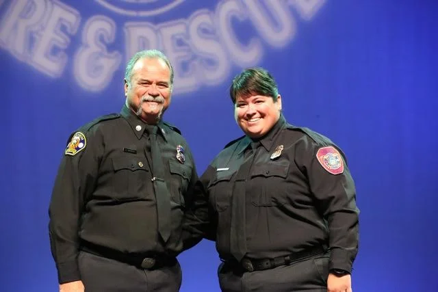 Captain Ernie Badosa and daughter Alicia Badosa - Fire Prevention Inspector - Anaheim