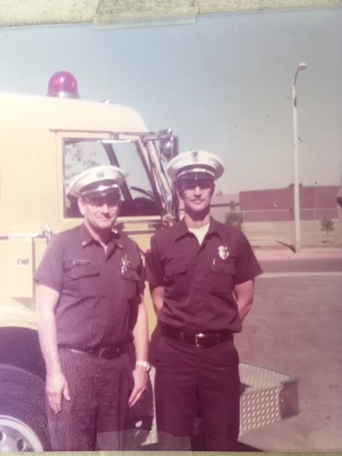 Captain Max Crowder and son Max Jr. - Captain Orange County Fire - Fire Chief Disneyland Fire Dept