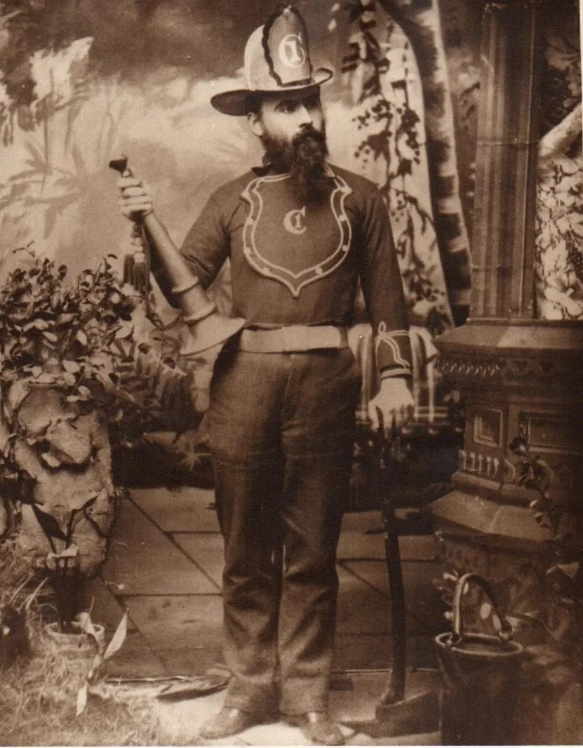 Fred C. Rimpau , born, born March 13th. 1855 - died 1933 . He was elected Fire Chief of Anaheim Volunteer Fire Dept. in 1883