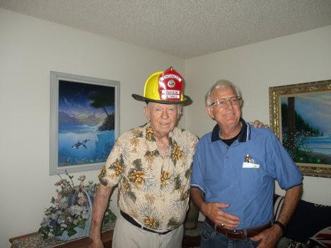 Don Taylor - Engineer  90 yr old with Charlie Kanenbley - Battalion Chief