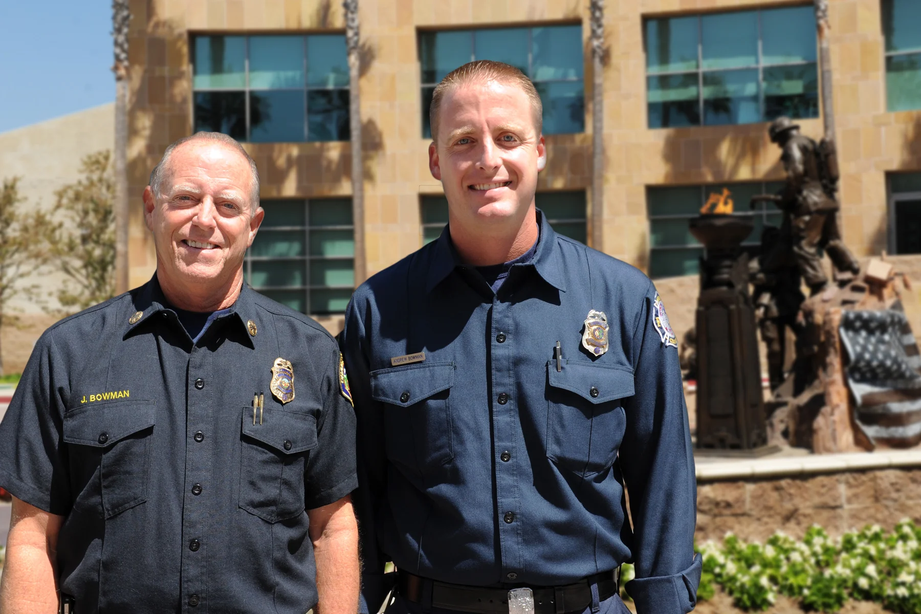 Fire Chief Jeff Bowman and son Andrew Bowman - FF at Ventura County FD.