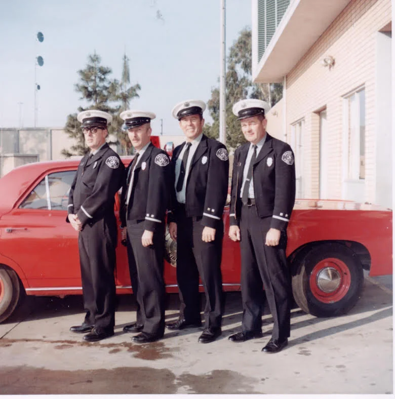Jim Danley  Ian McBride  Garth Menges Norm Morgan fire Prevention 1971