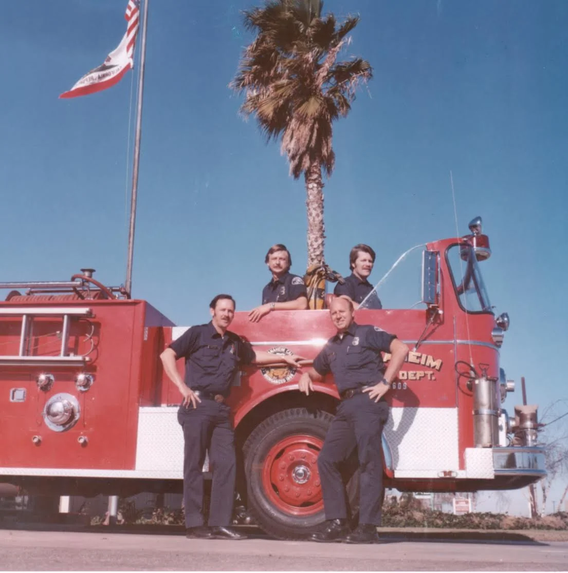 Station 3 1976 Seated Larry Parsons, Darrell Wallace Standing Jim Burleson, Tom Ellis