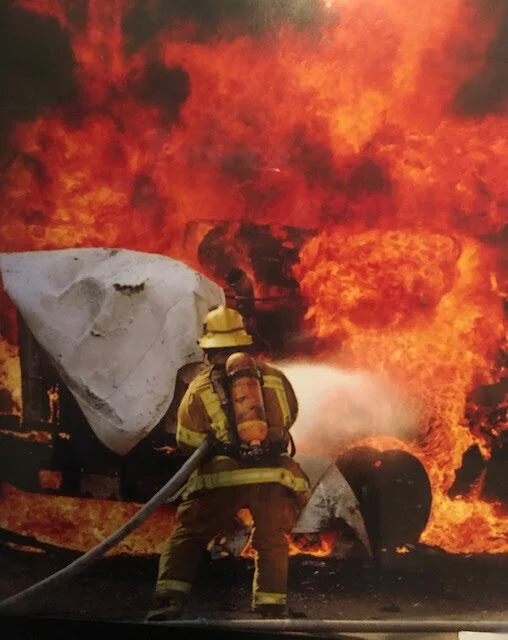 Jerry Woods -semi truck fire - Engine 21 - 1999 - East 91 fwy at East st