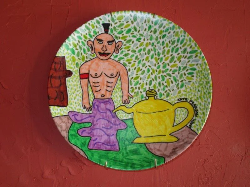 Kate Pearson - Hand Painted Alladin Plate