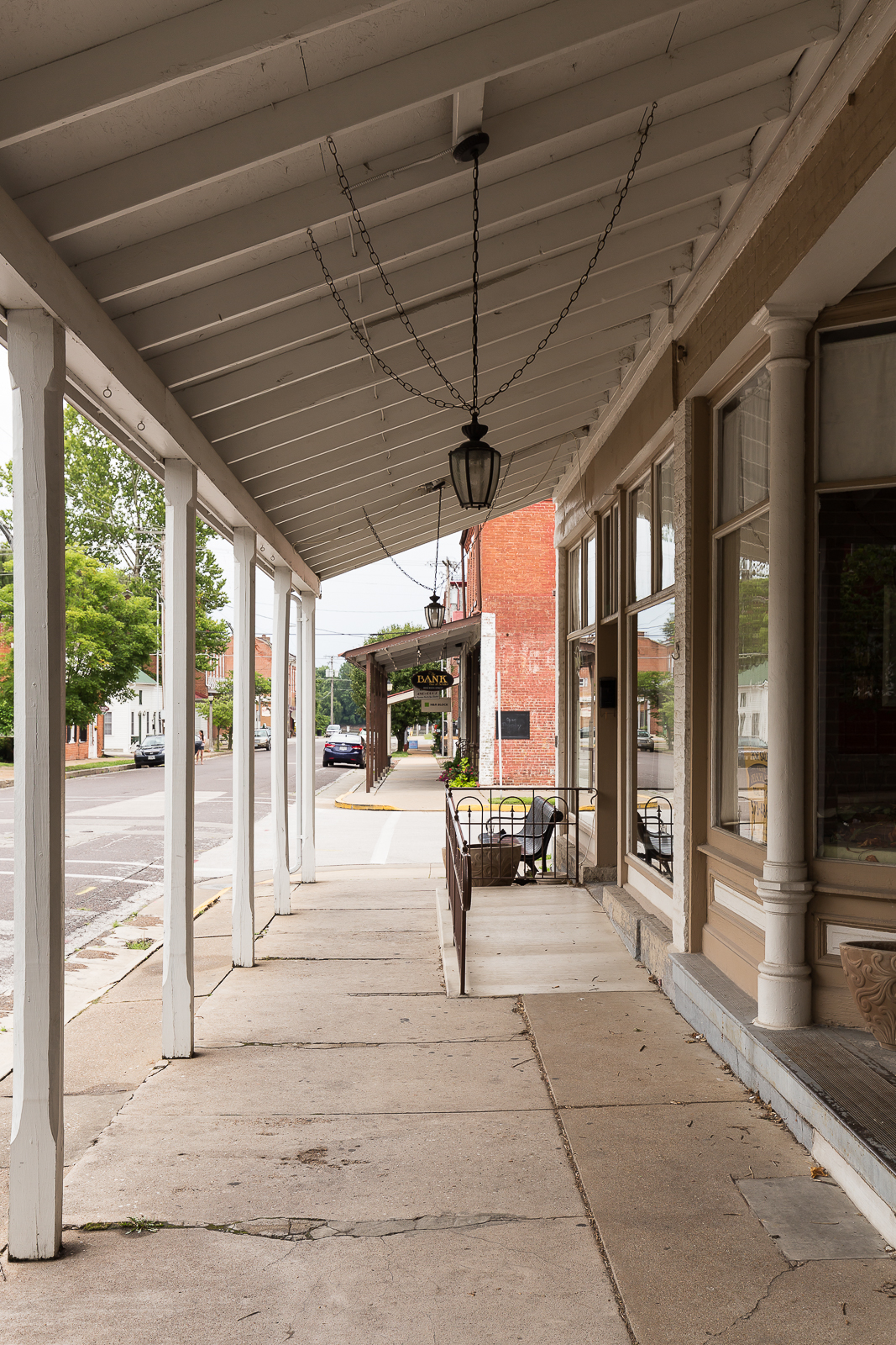 Walking along the shops. Mostly antique stores.