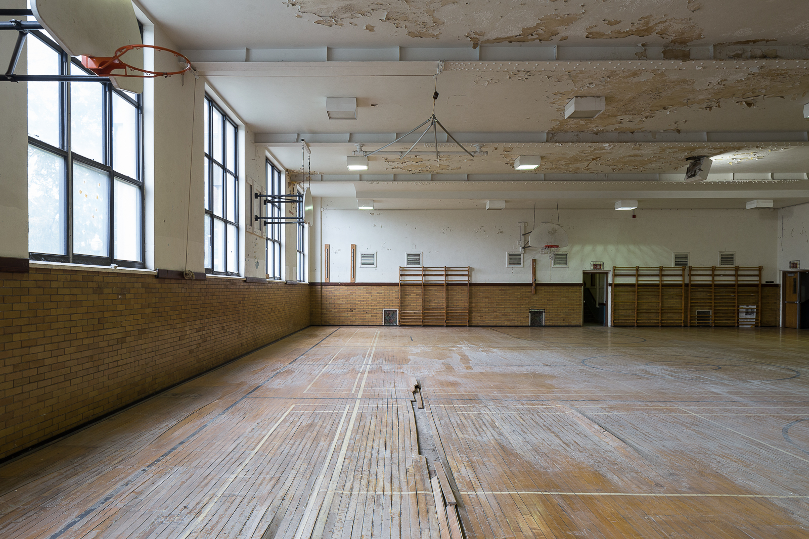  Interesting floor decay in the gym. 