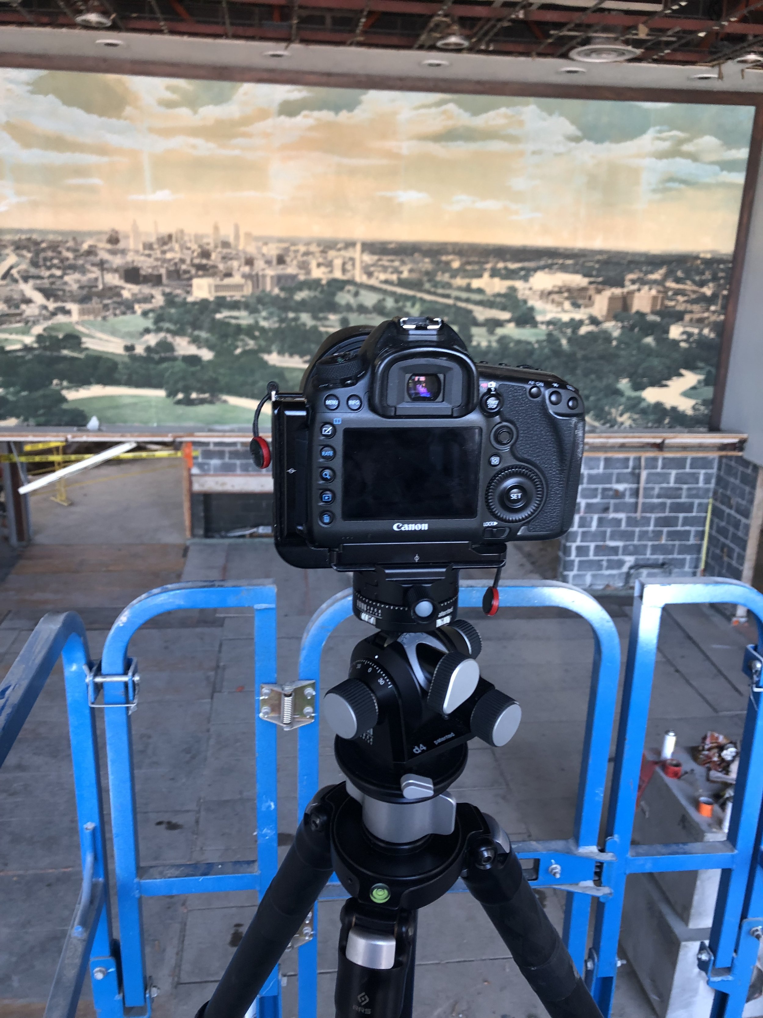 Shooting from lift.