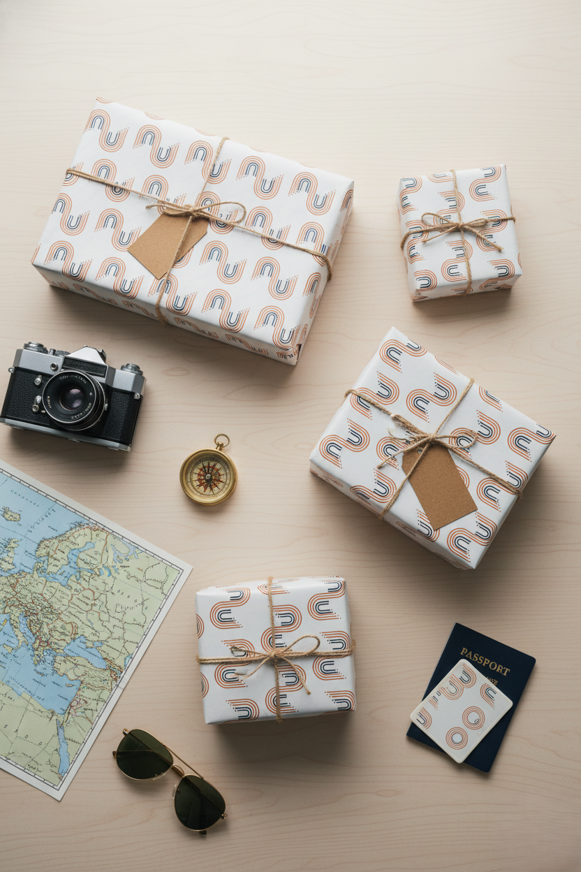 Jute Wrapping Paper Set of Five