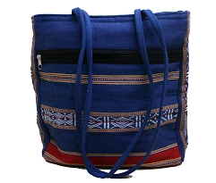  Handmade natural fibre jute-cotton bag 