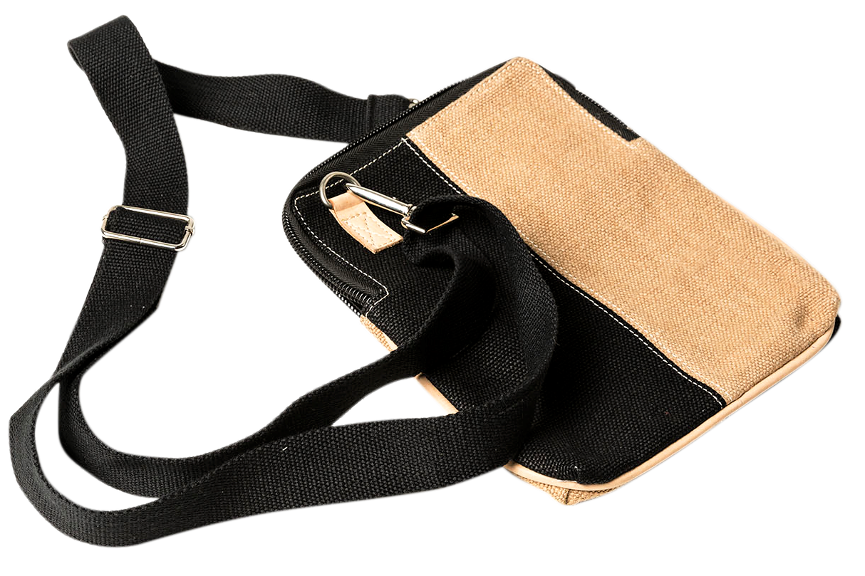 Jute Satchel black & natural