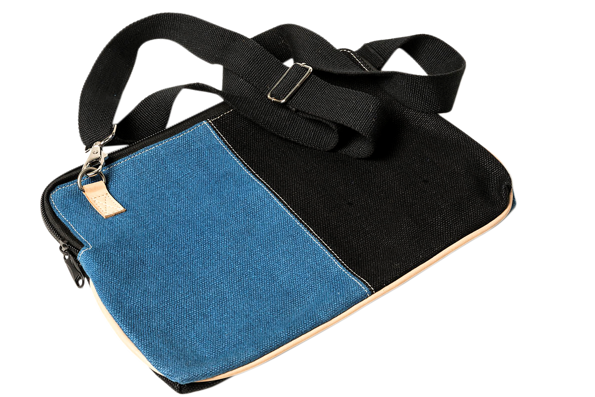 Laptop Bag Blue & Black with Shoulder strap
