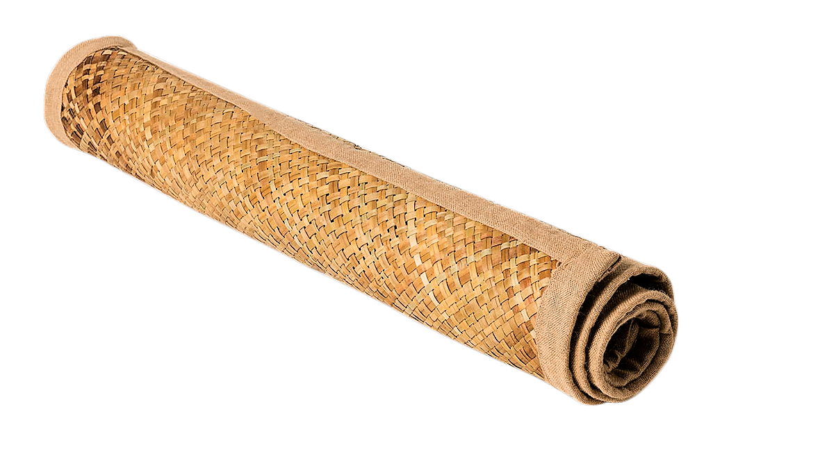Seagrass Handwoven Mat with biege jute trim