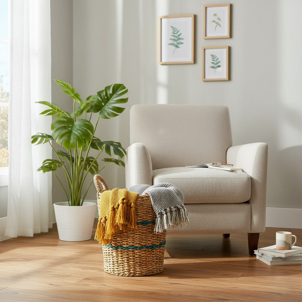 Blue Striped Seagrass Storage Basket (2).png