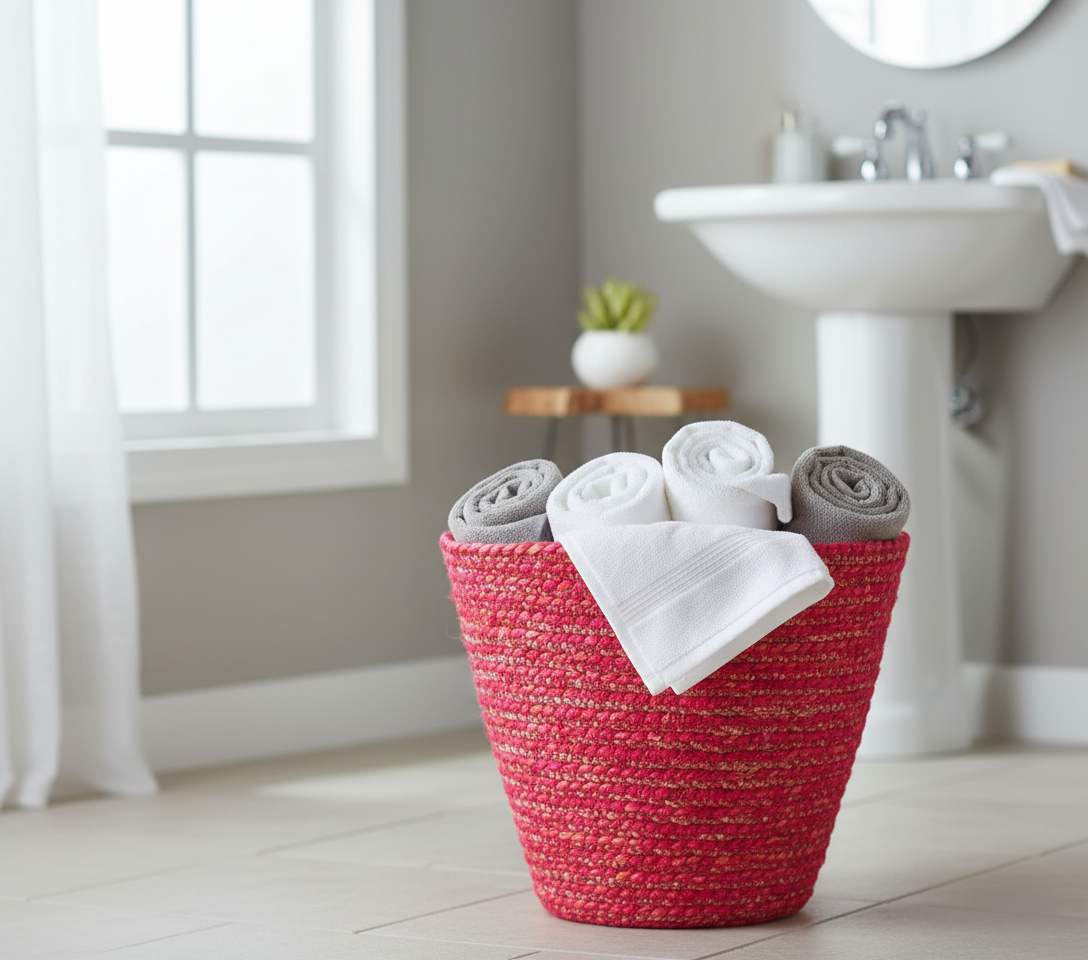 Pink Woven Storage Seagrass Basket (4).png