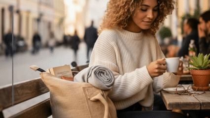 Jute Hipster Backpack Beige.gif