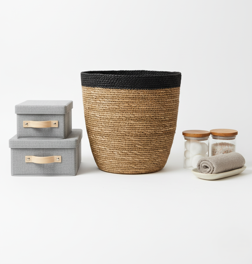 Seagrass Jute Basket with Black Rim (5).png