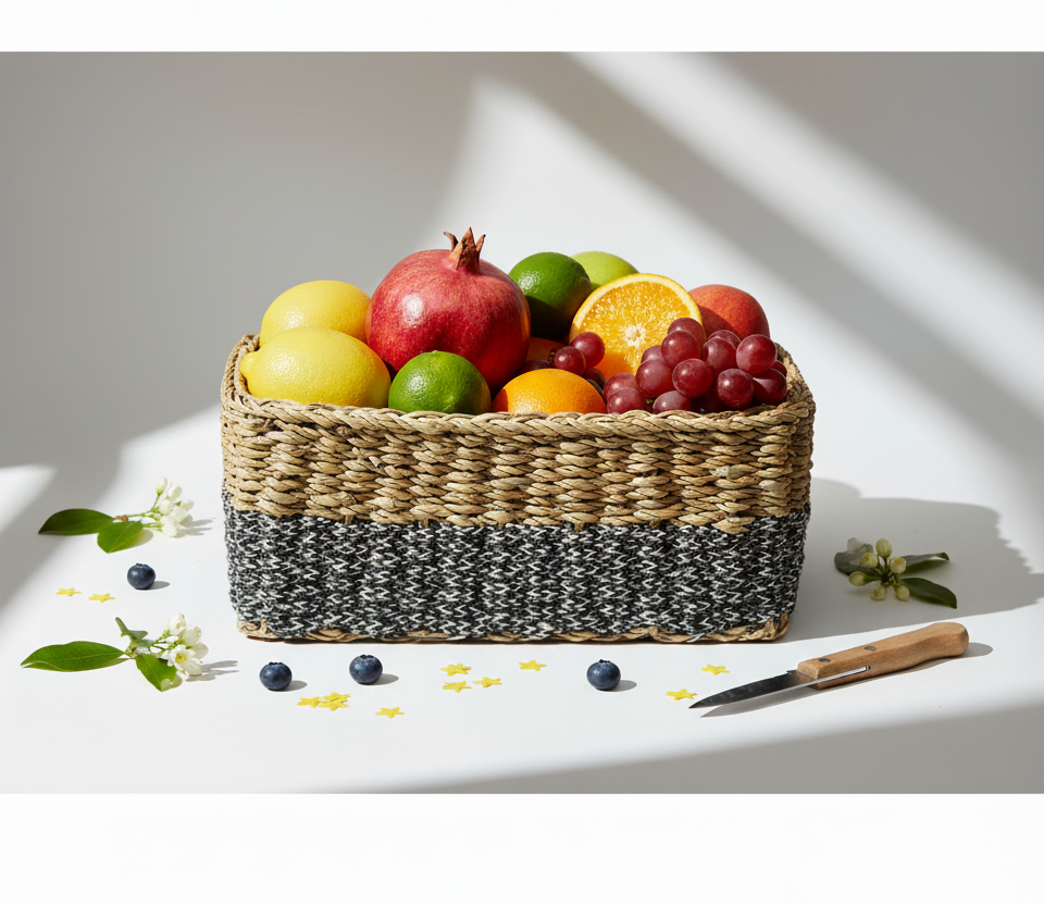 Seagrass Jute Basket Rectangle