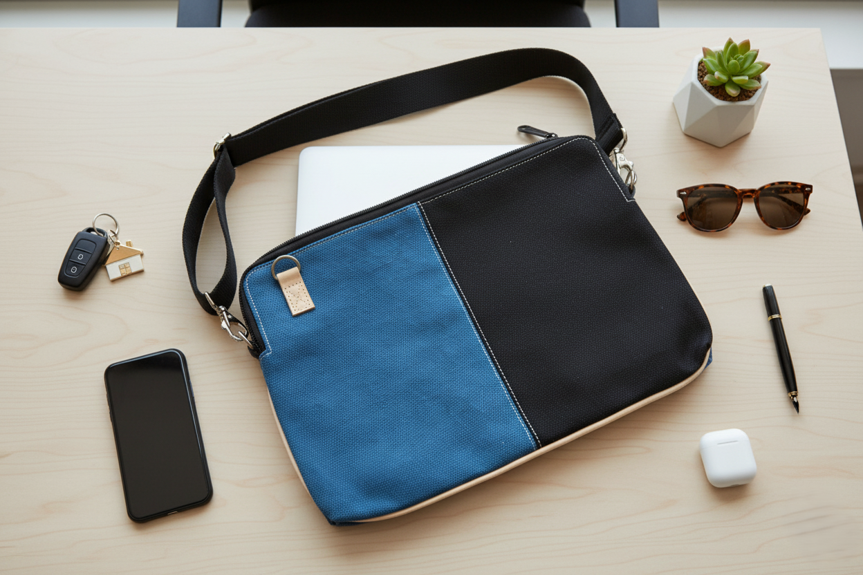 Jute Laptop Bag Blue & Beige (4).png