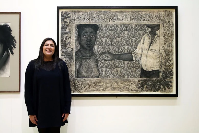 MP Preet Kaur Gill with her chosen artwork.jpg