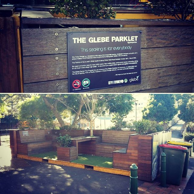 The Glebe Parklet Project has a gorgeous little community space for anyone to use, such a great idea! @cityofsydney #sustainability!  #green #open #friendly #community #greencities #greenliving #fun #streetcoolers #communityspace #beautiful #potd #ci
