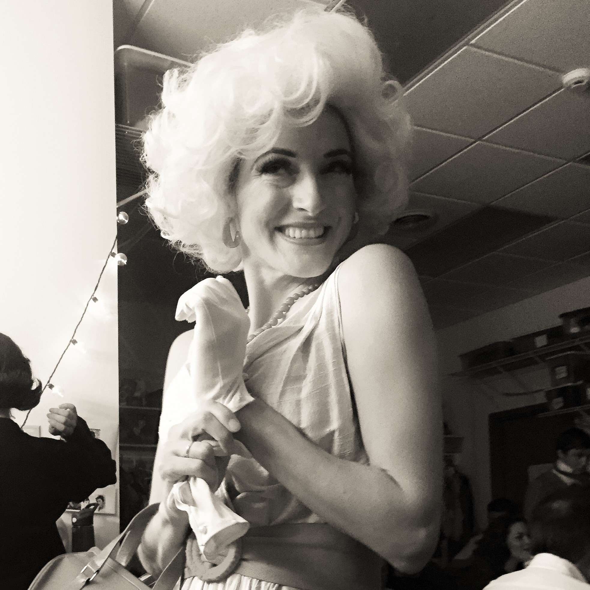 Me as Hedy Larue in How to Succeed in Business Without Really Trying. Serious question: Do I look like Marilyn Monroe, or more Rose Nylund from Golden Girls? Photo credit: Katie Bowers.