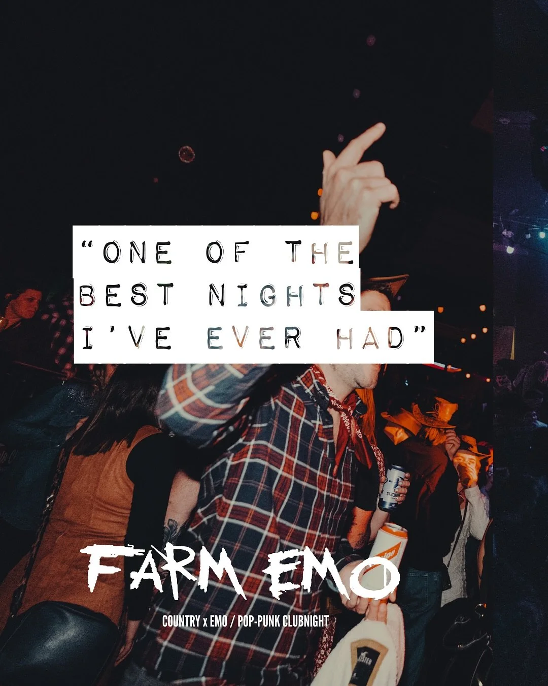 FARM EMO - the country x emo clubnight is back in Manchester on Saturday 22nd November. Have you got your tickets yet?

#farmemo #manchester #emo #countrymusic #poppunk #clubnight