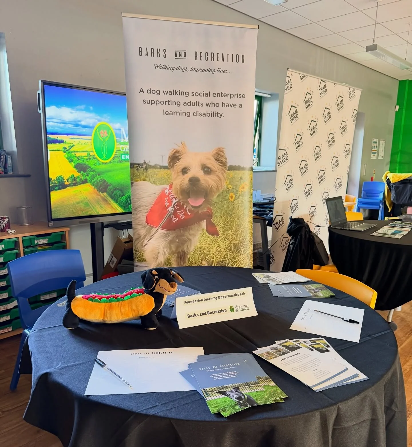 We&rsquo;ve been at the @myerscoughcollege progression event today meeting students who may like to walk dogs with us.

We&rsquo;d like to thank Josh and the team at Myerscough College for inviting us. It was lovely to meet everyone.

If you&rsquo;re