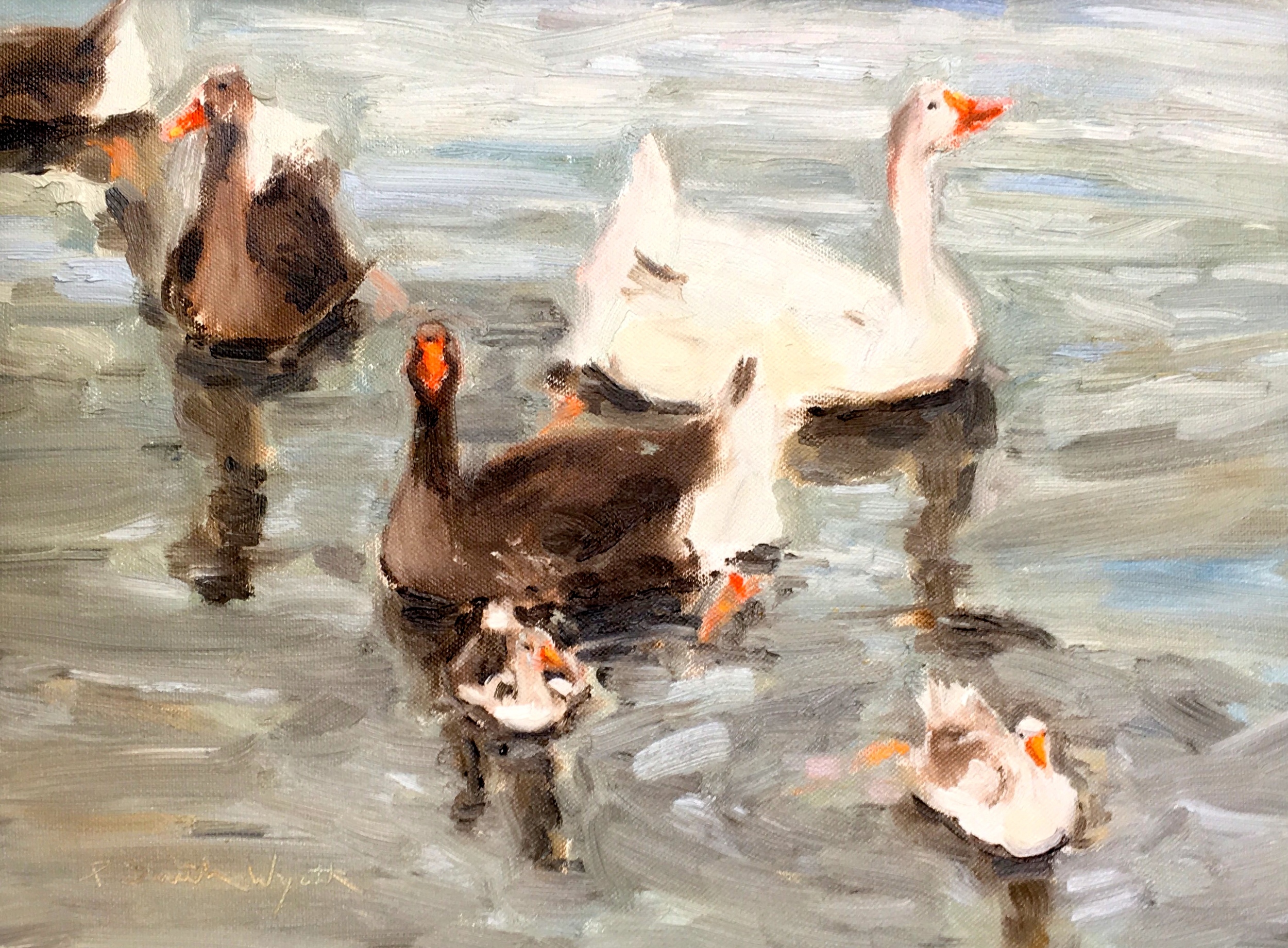 Family Gathering 12 x 16 inches oil on canvas