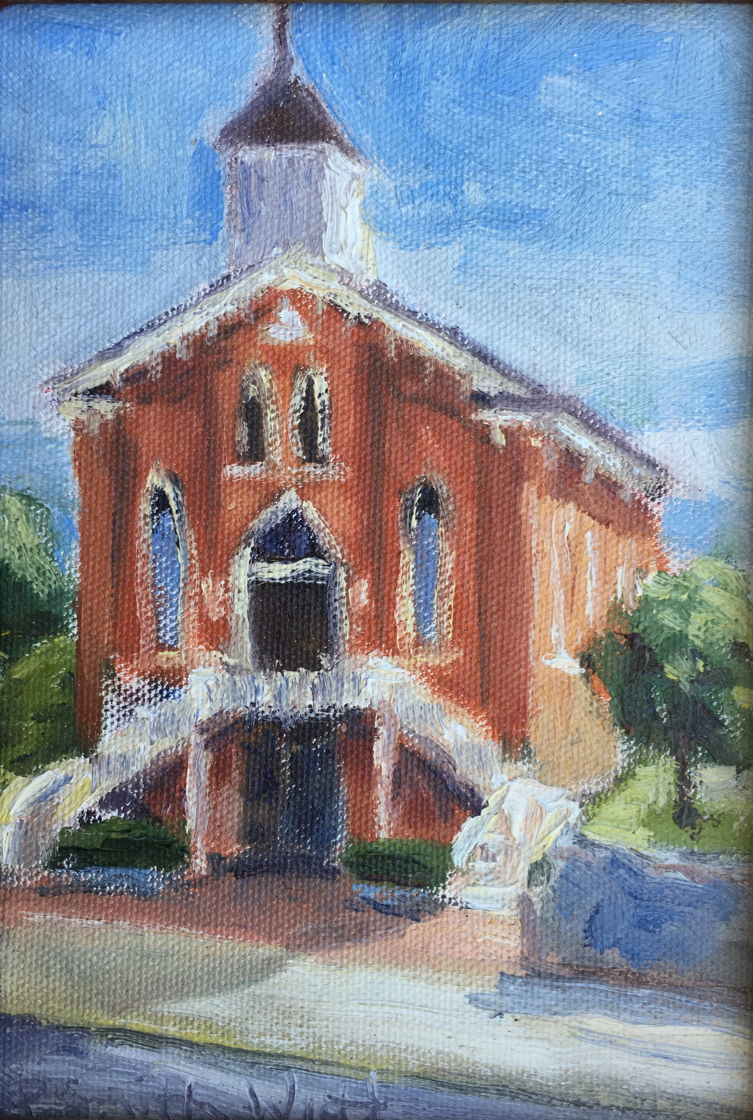 Dexter Avenue King Memorial Baptist Church, Montgomery, Alabama oil on canvas