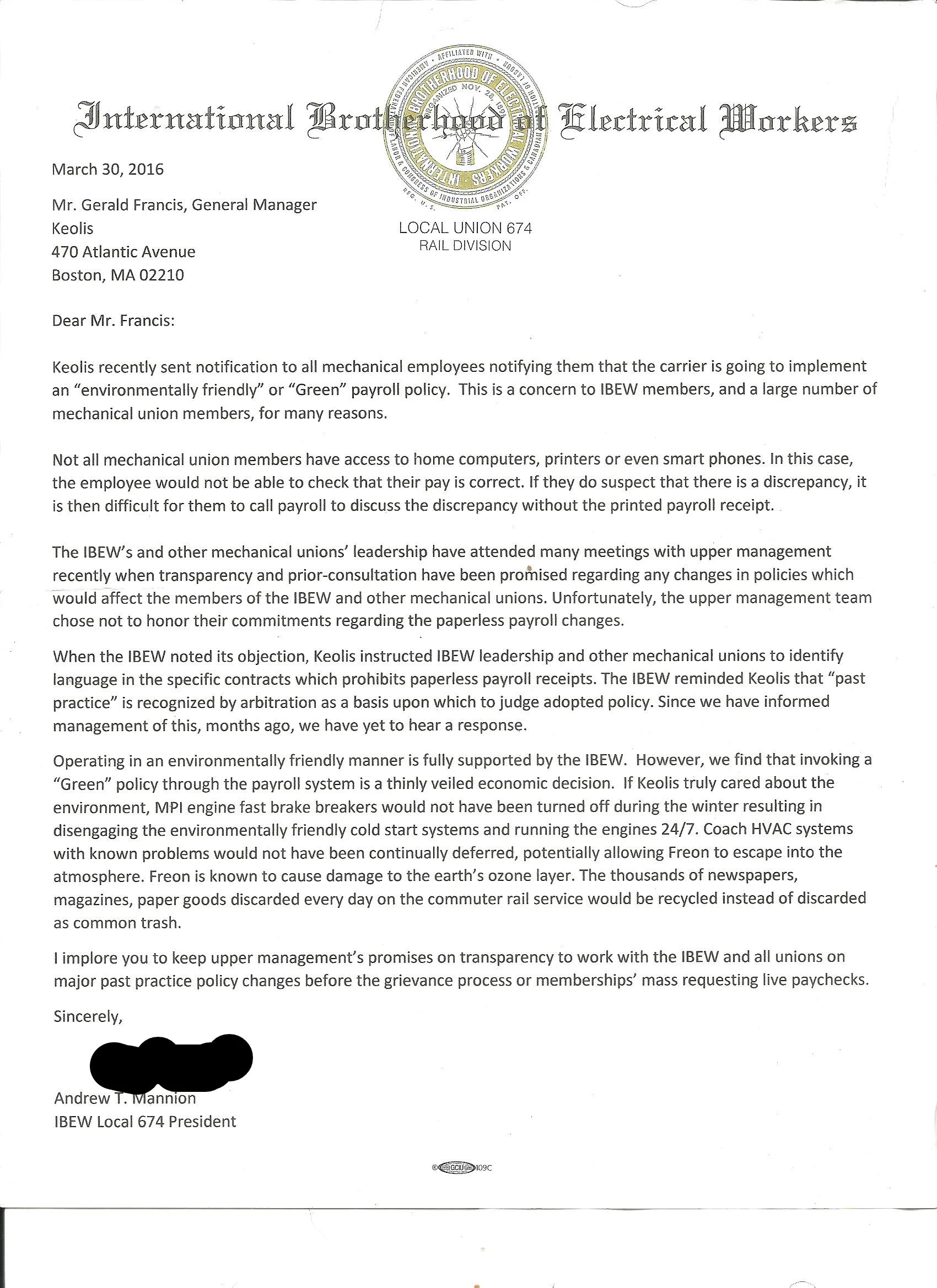 "Green" Policy Response